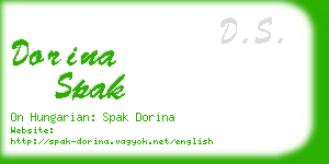 dorina spak business card